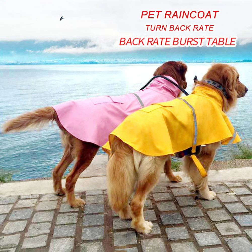 

Светоотражающий дождевик для домашних питомцев, летняя уличная водонепроницаемая куртка от дождя для собак, одежда