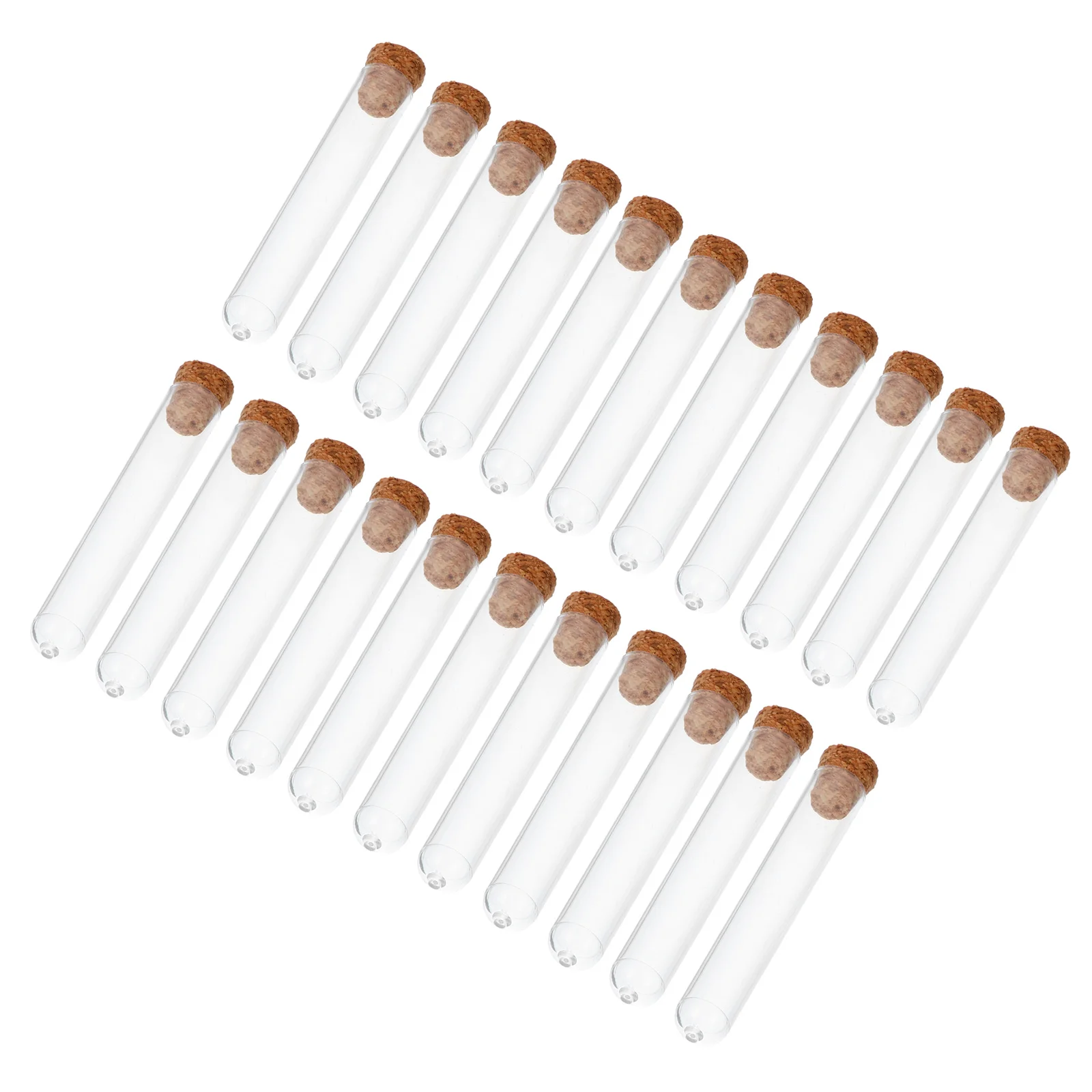 

35 Pcs Wooden Plug Test Tube Scientific Theme Party Decor Clear Plastic Container Tubes Science Containers Prop Glass pipes
