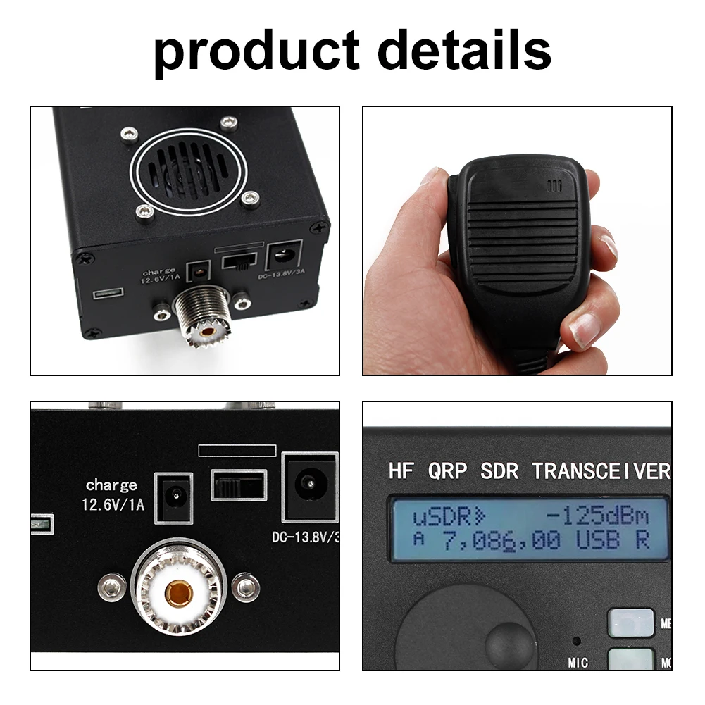 Приемопередатчики USDX HF QRP SSB/SW 8-полосные 5 Вт DSP приемопередатчики Встроенный