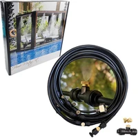 misting cooling system water irrigation fan misting mister kit 66ft 20m misting line 20 brass mist nozzles 34 adapter