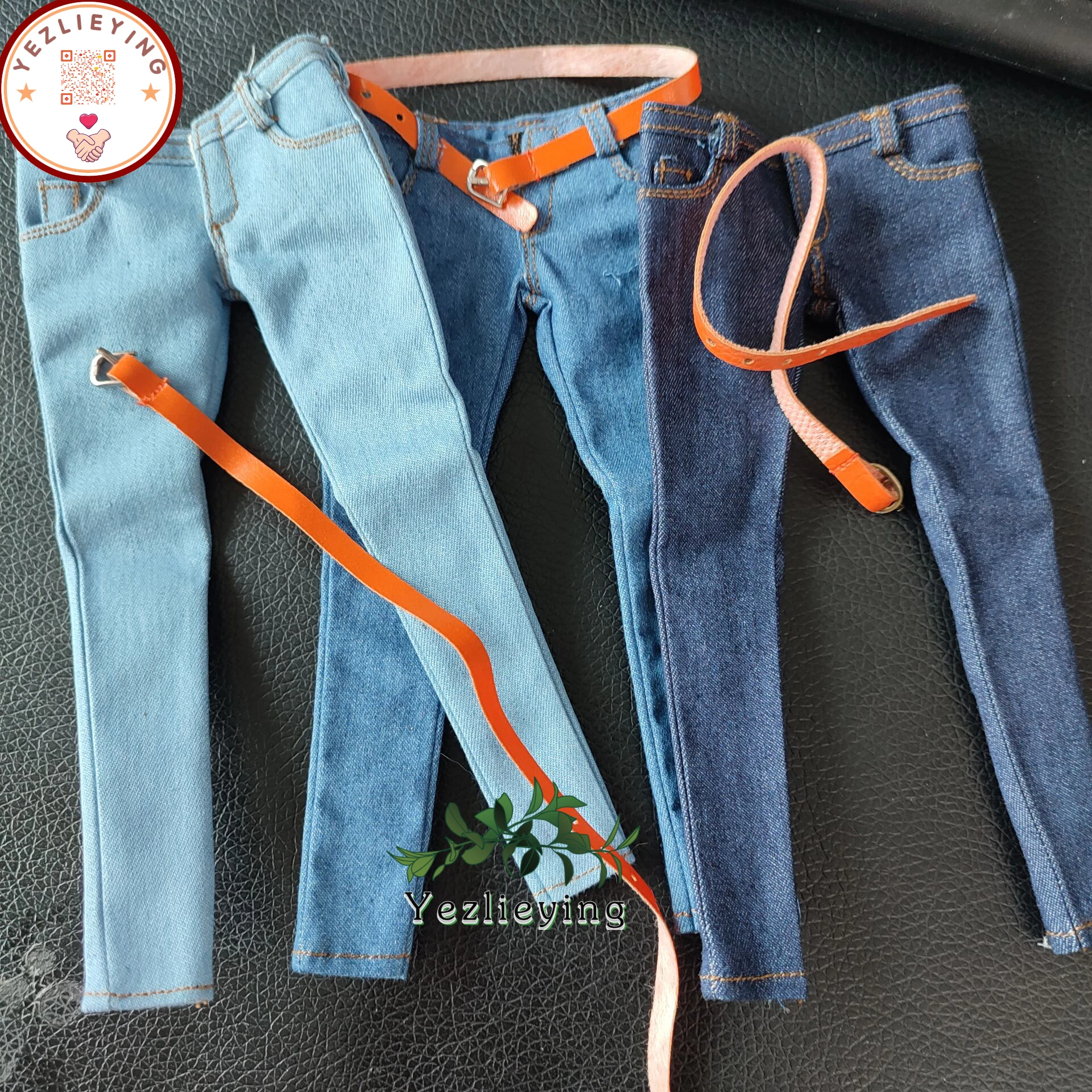

1/6 Scale Women's Clothes Annex Female skinny Jeans Tight CF001 A/B/C for 12 Inch PH Doll Jiaoudol BodyAction Figure Accessories