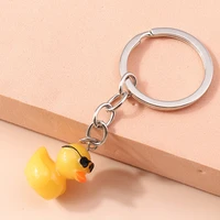 cartoon animal duck keychains for car key women men handbag pendants key chains diy handmade jewelry accessories
