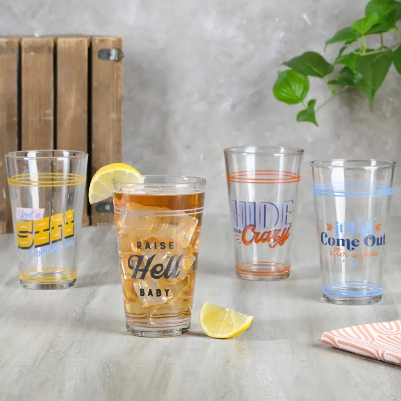 

Assorted 17-ounce Glass Tumblers, Set of 4 by Miranda Lambert