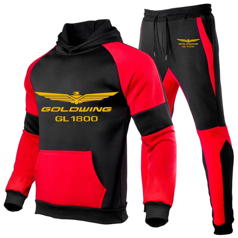 

Honda Gold Wing GL1800 Men Tracksuit 2022 New Fashion Hoodie Suit Pullover Sweatshirt+Pants Sets Running Gym Men Sportswear Suit