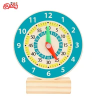 kids montessori educational wooden clock toys time learning teaching aids toys for children primary school busy board games