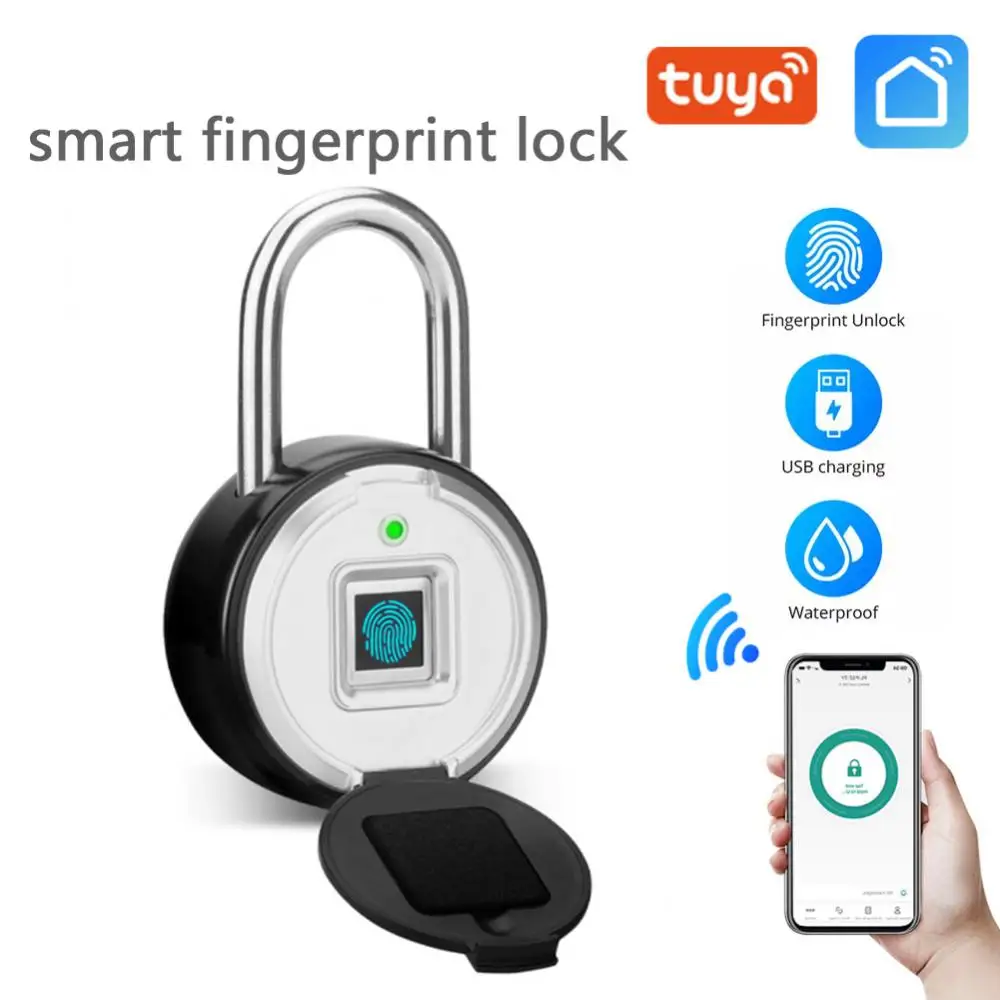 

2022 NEW Electronic Smart Lock USB Rechargeable Fingerprint Door Lock Security Outdoors Waterproof For Luggage And Bags Dormitor