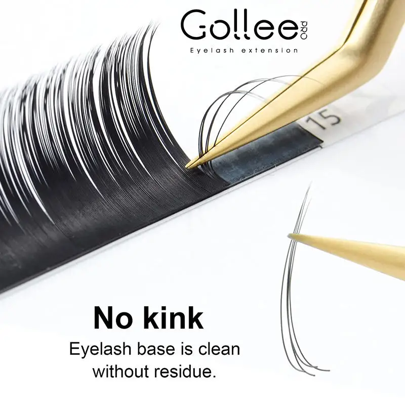 

Ресницы Gollee 100 ℃, не деформирующиеся, дышащие, мягкие, для наращивания, для использования с клеем для ресниц, для профессионального макияжа высокого качества