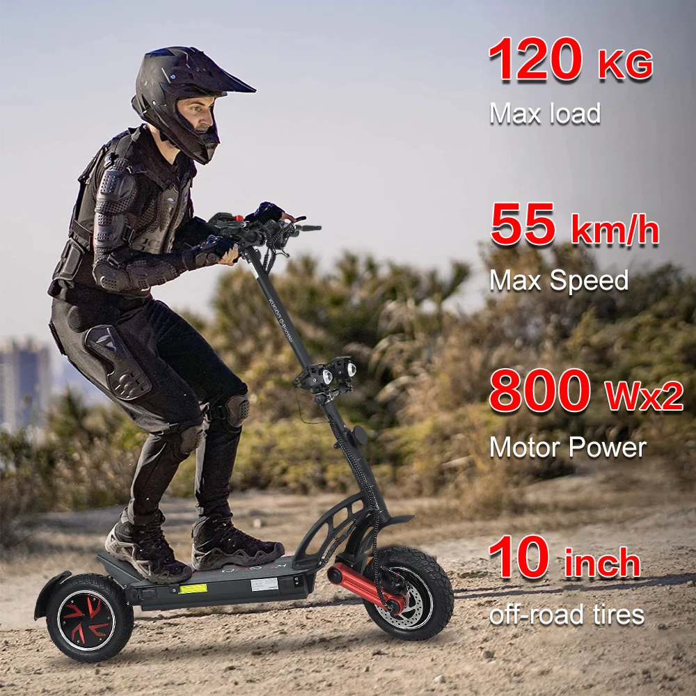 

1600w High Power Electric Scooter 23Ah E Scooters Adult 85km Long Range 35Mph Dual Motor Off Road Electric Booster with Seats