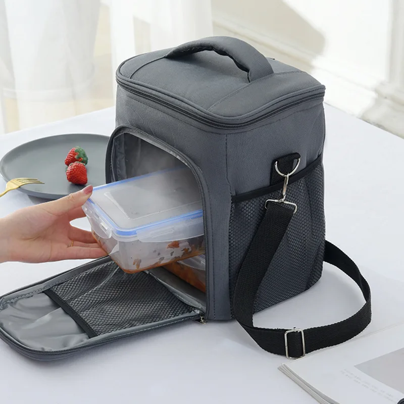 Large Capacity Insulated Thermal Cooler Lunch Bags Portable Waterproof Work Picnic Food Bags School Bento Pouch Accessories Item