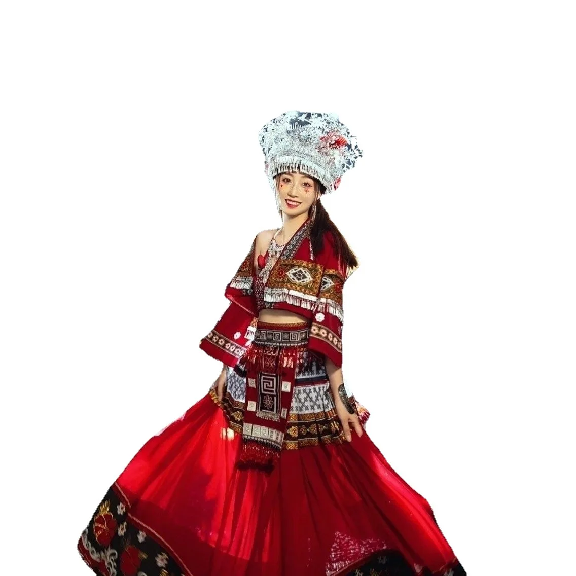 Платье Miao этническое платье этнических меньшинств женское Yunnan Guizhou