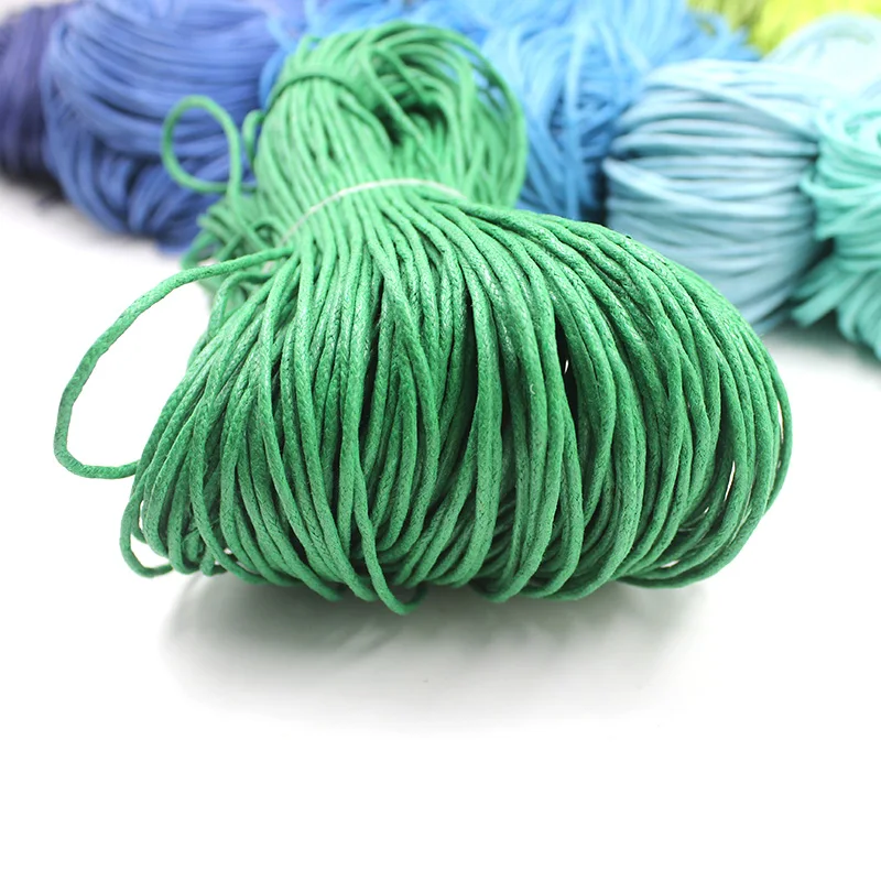 70 Meters 1.5mm Multi Color Wax Cord Pure Cotton Thread String Rope for Necklace Jewelry Making Material DIY Bracelet Supplies