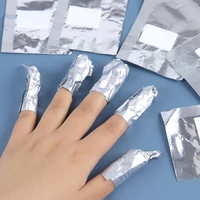 50pcs aluminium foil remover wraps nail art soak off acrylic gel nail polish removal cotton nail cleaner tool