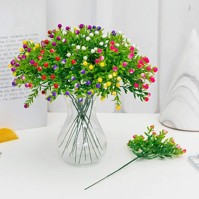 

Simulation Plant Milan Leaf, 22cm, Pink Plastic Fake Flower, Wedding, Flower Garden, Living Room, Room, Simulation Decoration