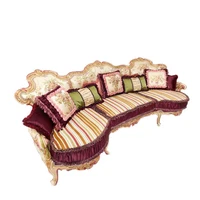 2021 new style living room sofa combination special shaped carved sofa cloth art large family