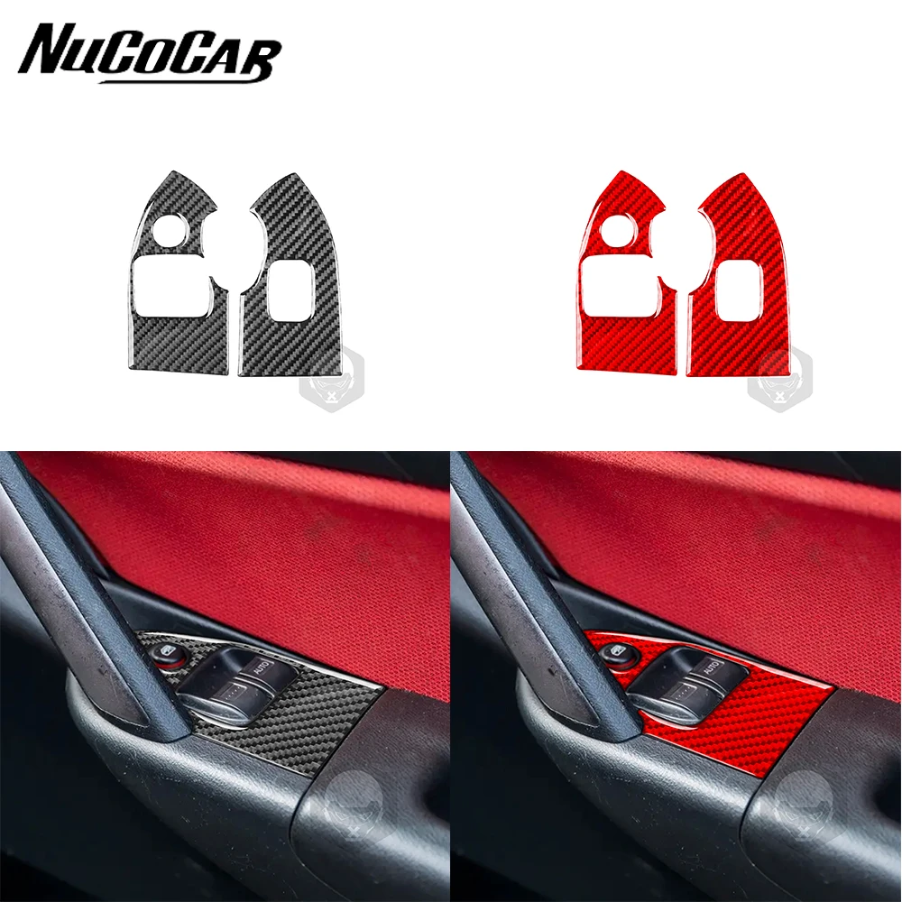Для Honda Civic Si 2001-2005 углеродное волокно кнопка управления подъемом окна отделка