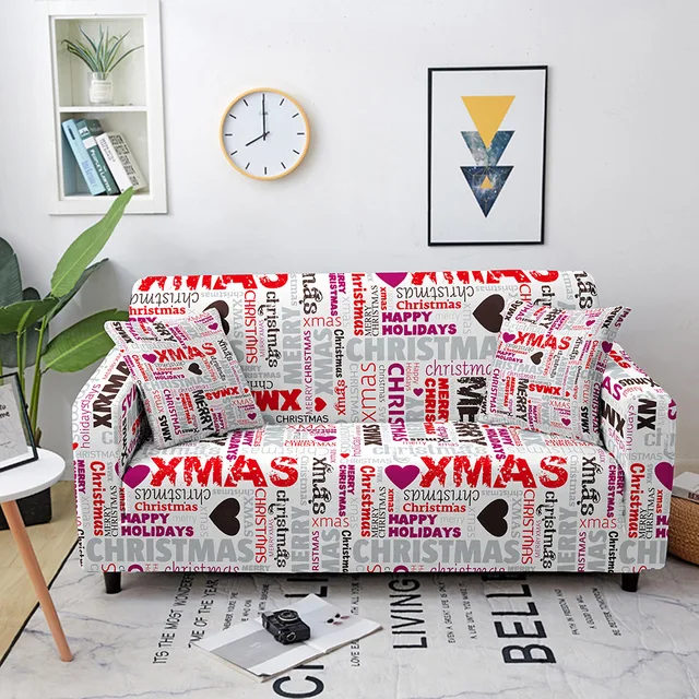 Рождественская ночь Мультфильм Санта-Клаус с рождественской елкой теплыйсемейный Декор чехол на диван Чехол для женщин детей Подарки