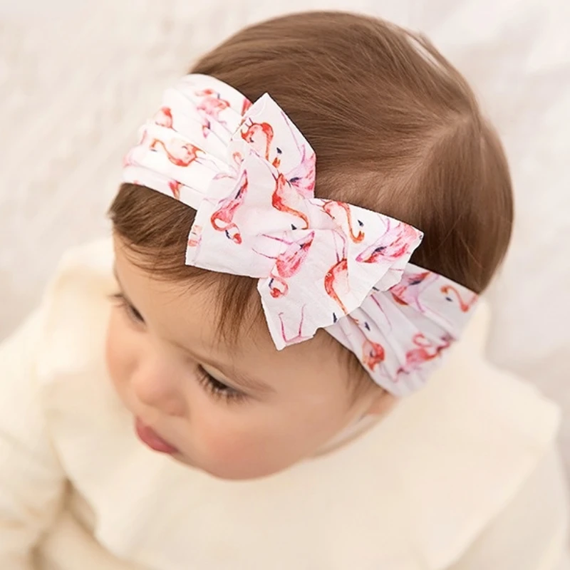 

Cross Fold Bows Baby Wide Newborn Headbands Hair Bands Cute New Soft Children's Kids Accessories Girls Boy Toddler Bow Elastic