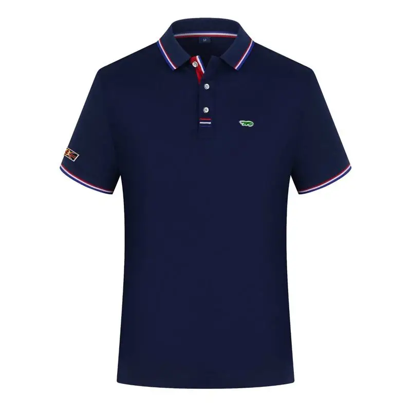 Высококачественные летние мужские рубашки-поло нового дизайна повседневные с