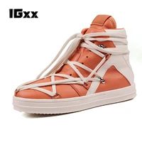 2022 street style men shoes genuine canvas high top shoes ankle boots for men motorcycle shoes men outdoor high boots cowboy