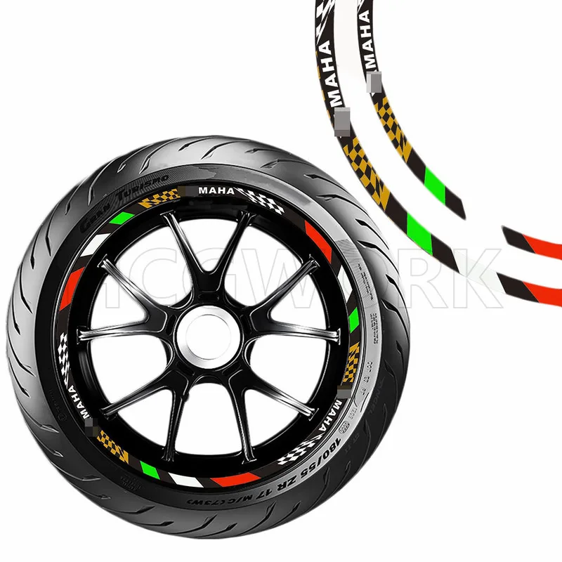 

Motorcycle Accessories Wheel Hub Wheel Rim Sticker Reflective Stickers Waterproof for Yamaha Rsz As125 Jog i Cygnus Gt Zy125t-9