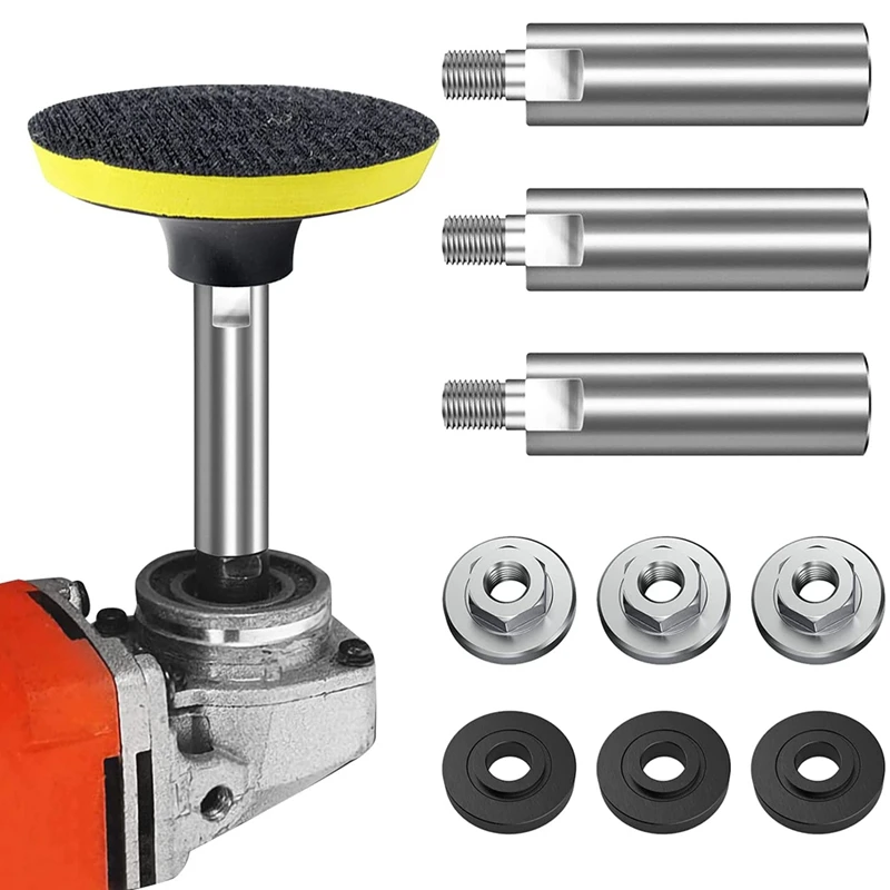 

3Pcs Angle Grinder Extension Connecting Rod, M10 Thread Rotary Extension Shaft Set, Fit 100 Angle Grinder Extender