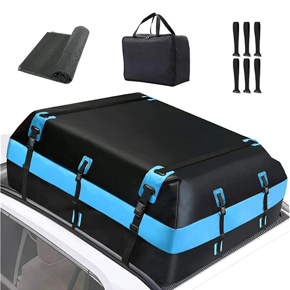 

21 Cubic Feet Large Capacity Car Roof Top Bag Travel Luggage Carrier Waterproof Collapsible Car Rooftop Bag