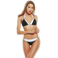 sexy solid 2 pieces bikini set swimwear women new design print swimsuit push up beach bathing suit beachwear biquini