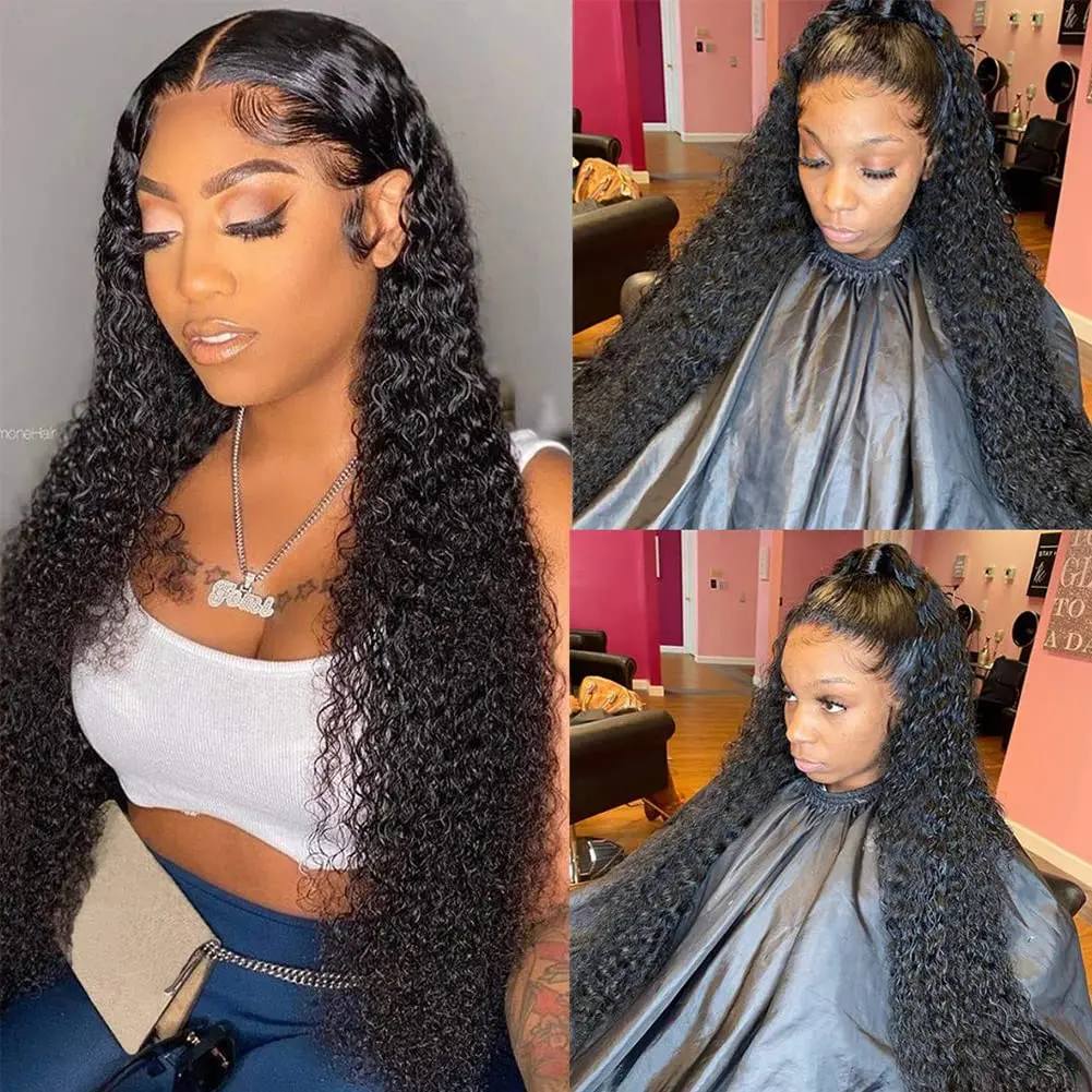 

CHEAP Water Wave Lace Front Wig Wet And Wavy Curly Lace Front Human Hair Wigs For Women Remy Long Brazilian HD Lace Frontal Wig