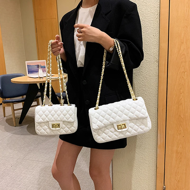 

Women's Shoulder Bag Pu Leather Lingge Pattern Women's Straddle Small Bag Brand Designer Simplicity Girl's Purse Handbag Women