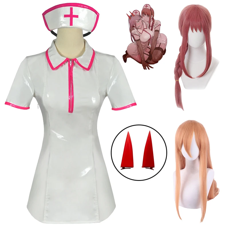 

Костюм Медсестры для косплея из искусственной кожи с принтом из искусственной кожи