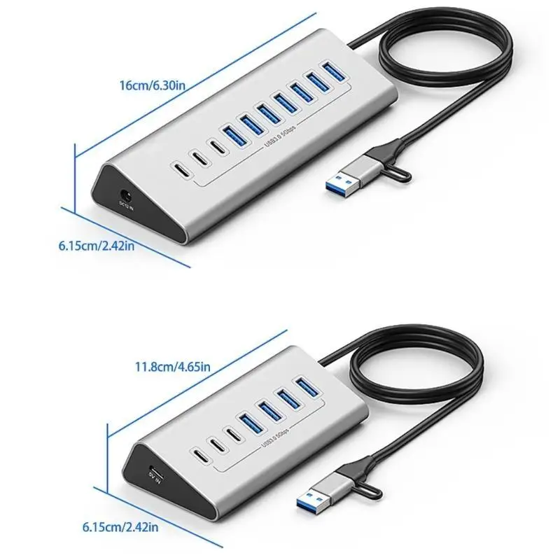 652f USB Hub 710 порт USB Hub Extender Type C Адаптер быстрой скорости Cast Speed ​​Power 710 в 1 (art.: 3920d260e4183) - 3920d260e4183