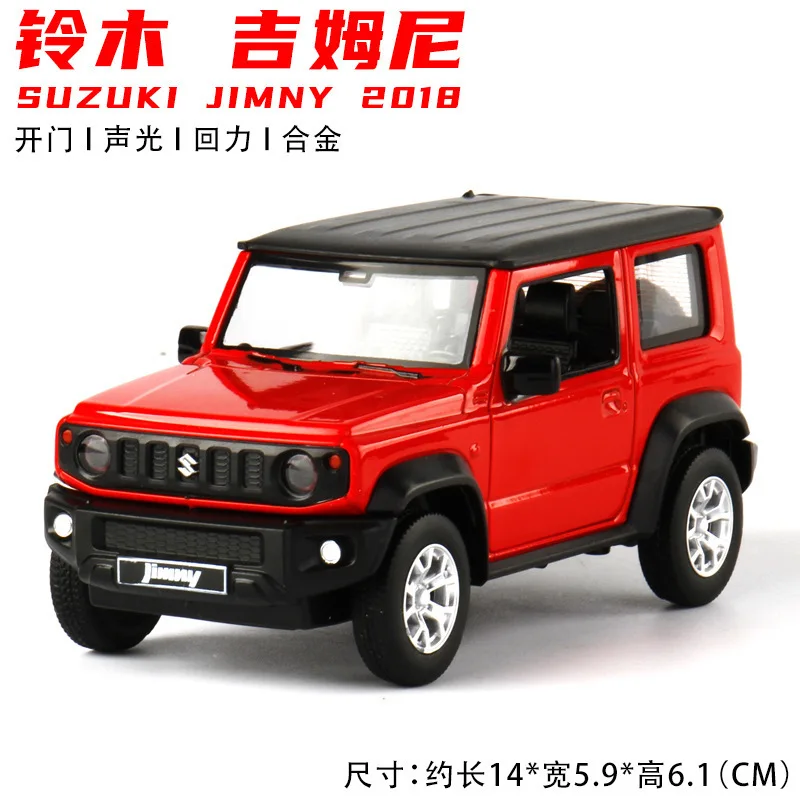 

12pcs/lot Wholesale TOY GODS 1/26 Scale Japan Clssic SUZUKI JIMNY 2018 SUV Sound&Light Pull Back Diecast Metal Car Model Toy