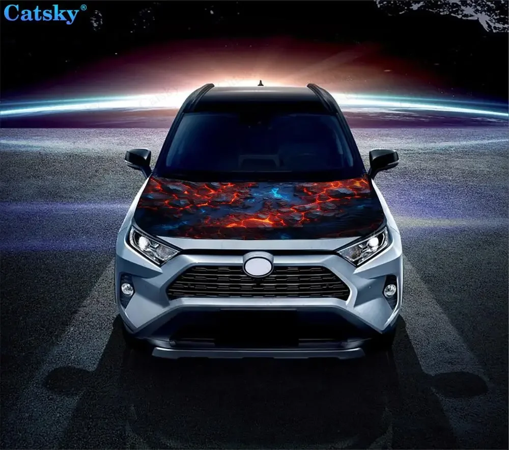 Абстрактная лава рисунок пламени наклейки для грузовиков виниловые Стикеры