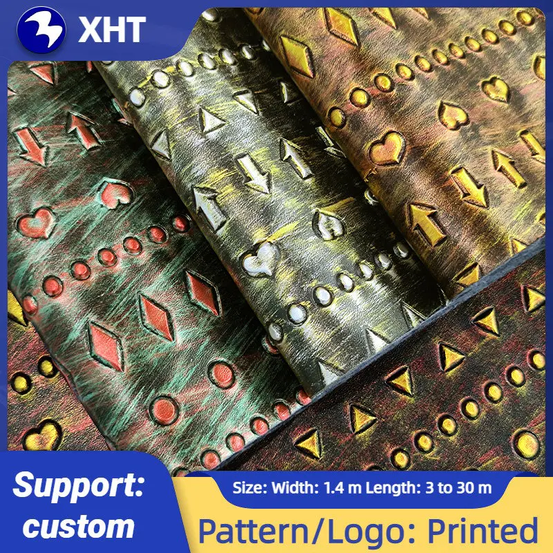 

1.45x3m Retro Metallic Bump Embossed Textured Leather Sheets PU Synthetic Leather for Handbags Shoe Materials DIY Box,crafts