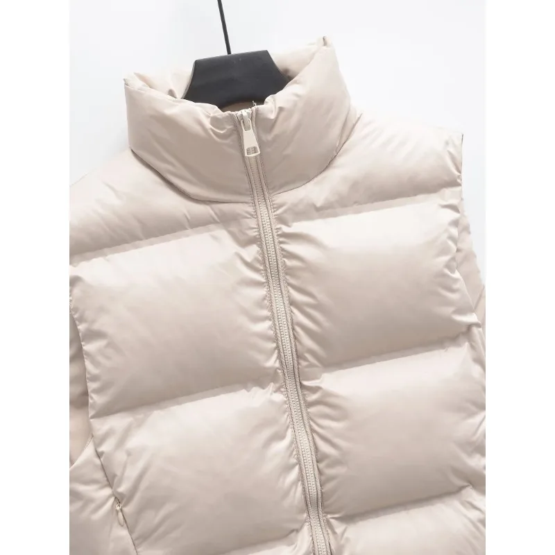 TRAF ZR стеганые жилеты зимнее пальто женские куртки без рукавов женский винтажный