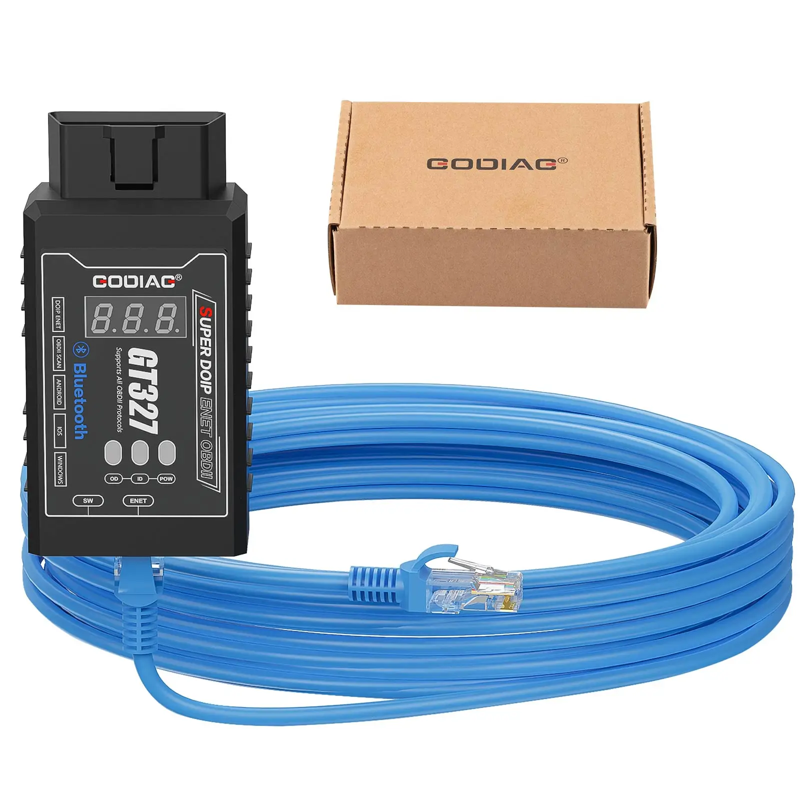 GODIAG GT327 SUPER DOIP ENET ELM327v1.5 Bluetooth 4.0 OBD II сканер для iOS/Android/Windows Поддержка напряжения