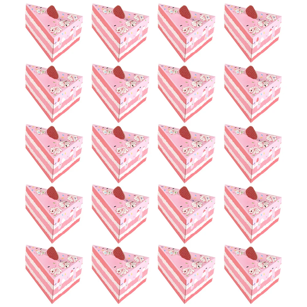 

20 Pcs Cake Gift Box Candy Holder Container Christmas Containers Chrismas Gifts Case Wedding Party Supplies