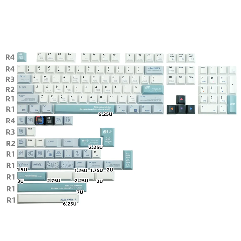 Колпачки для клавиш PBT, колпачки для клавиш GH60, GK61X, GK64X, GK68, 84, 87, 96, 142, 980, 104