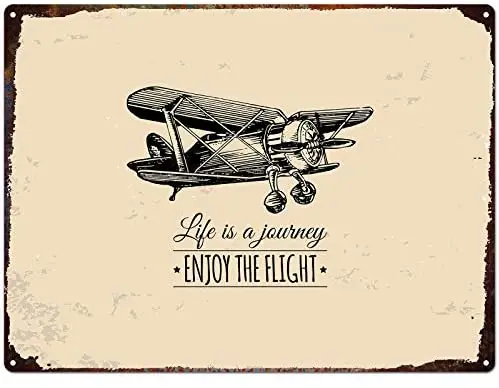 

Vintage Biplanes Patent Wall Art Tin Sign, Aviation Gifts for Pilots Bi Plane Airplane Decor, Metal Tin Signs