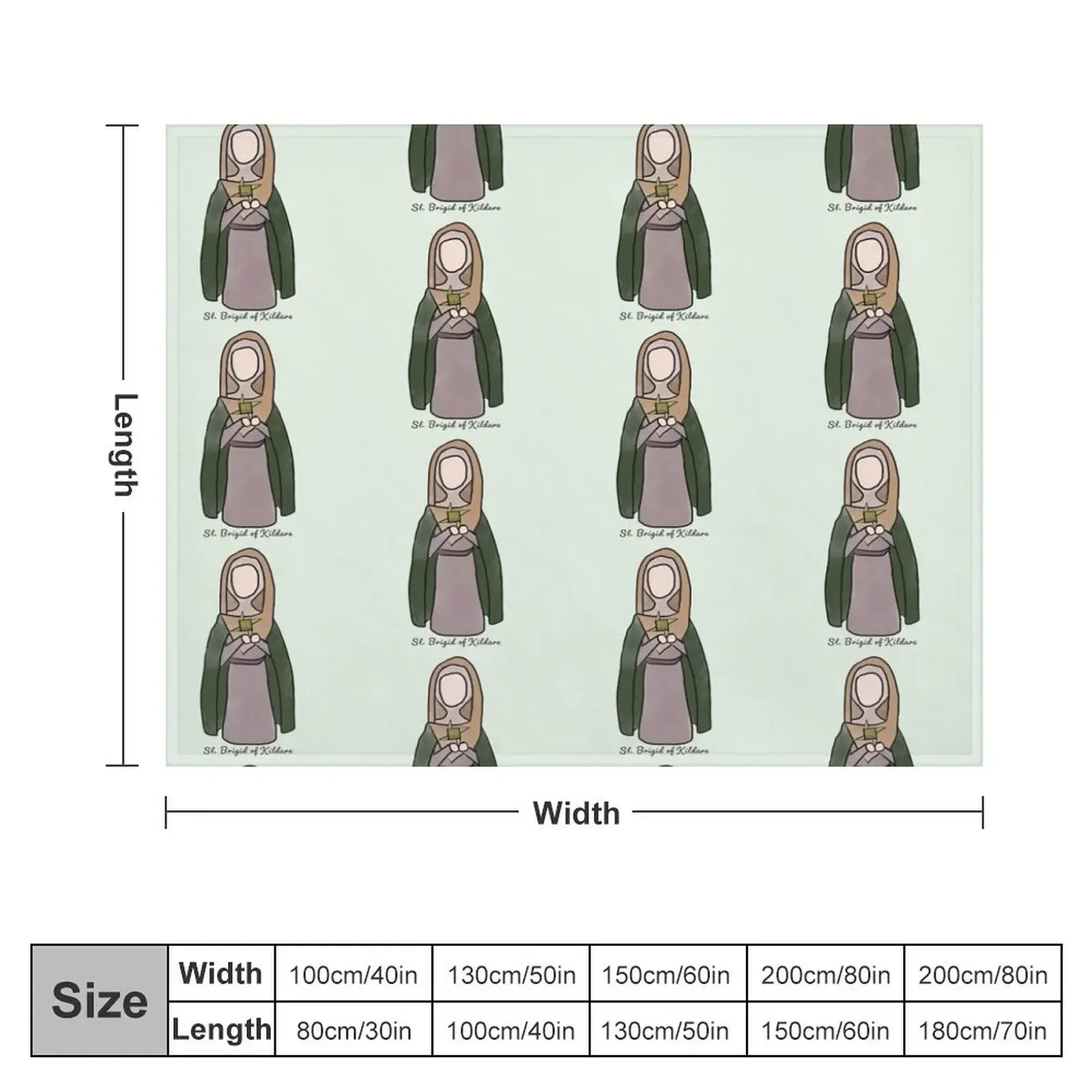 Одеяло St. Brigid of kilосе большие полярные Рождественские декоративные одеяла для