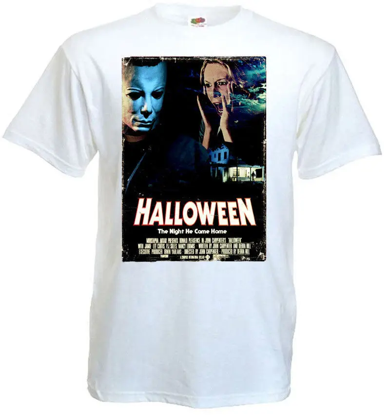 Хэллоуин v 11 футболка белый фильм плакат все размеры S 5XL