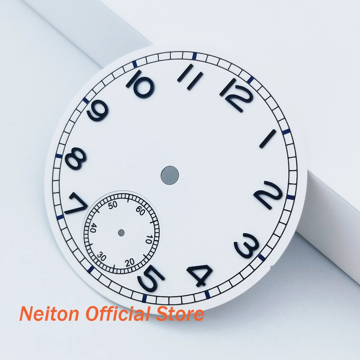 Фото Стерильный циферблат NEITON 37 мм, черный, синий, белый, циферблат подходит для ETA 6497/6498 Seagull ST3600/3621 Hangzhou 9300, светящийся механизм №2