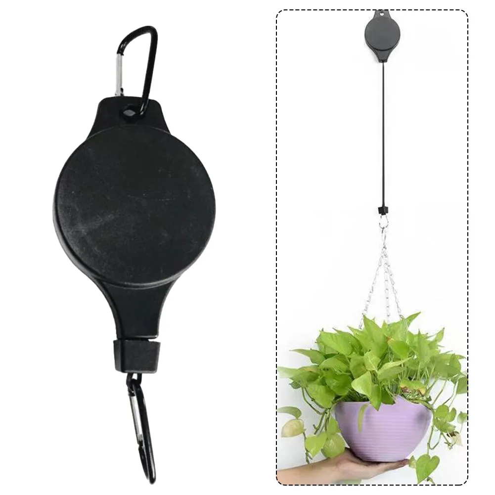 

Garden Baskets Pots Hanging Hook Adjustable Lift Plant Pulley Pull Down Plant Yard Flower Hanger Hook Garden Supplies