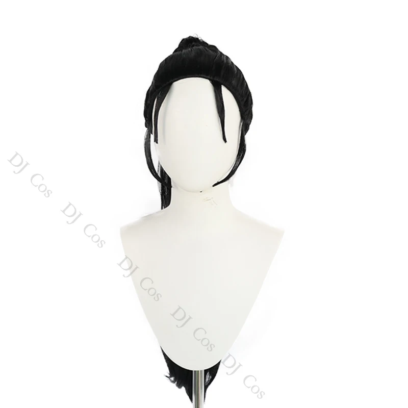 Hinatsuru Cosplay Wig Season 2 Anime Demon Slayer Black Ponytail Hair Uzui Tengen Wife Heat Resistant Fiber + Free Cap |