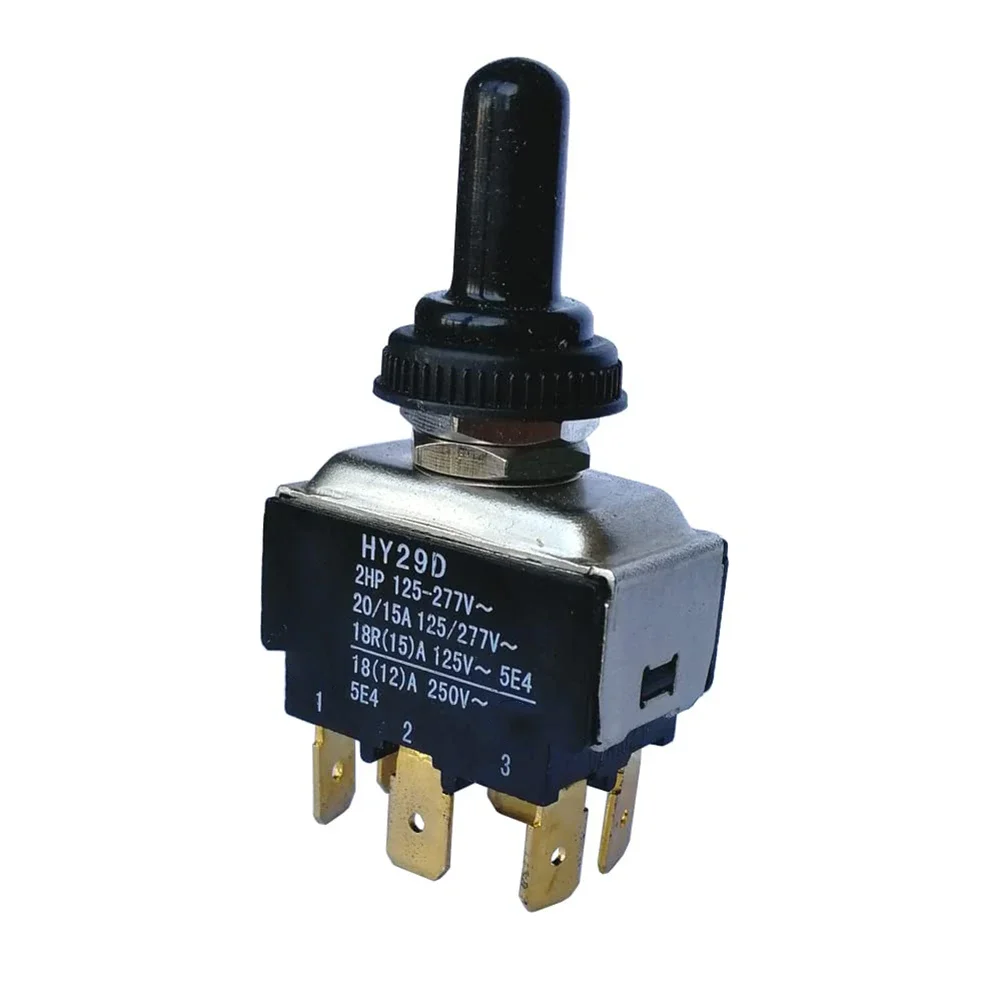 1 шт. для HY29D тумблер 2HP 18A 250 В 6-контактный пылезащитный DPDT ON-ON с силиконовым