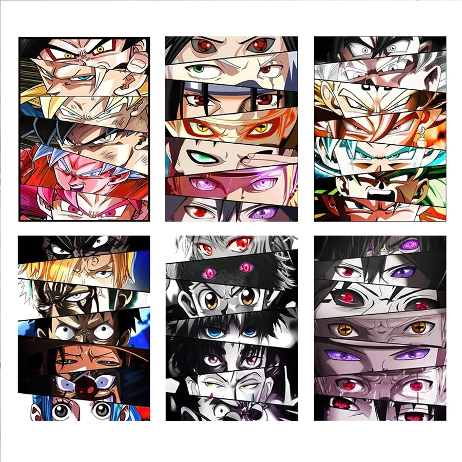 

5D DIY Full Square Diamond Painting Anime Dragon Ball Naruto Characters Eyes Diamond Mosaic Embroidery Cross Stitch Child Gift