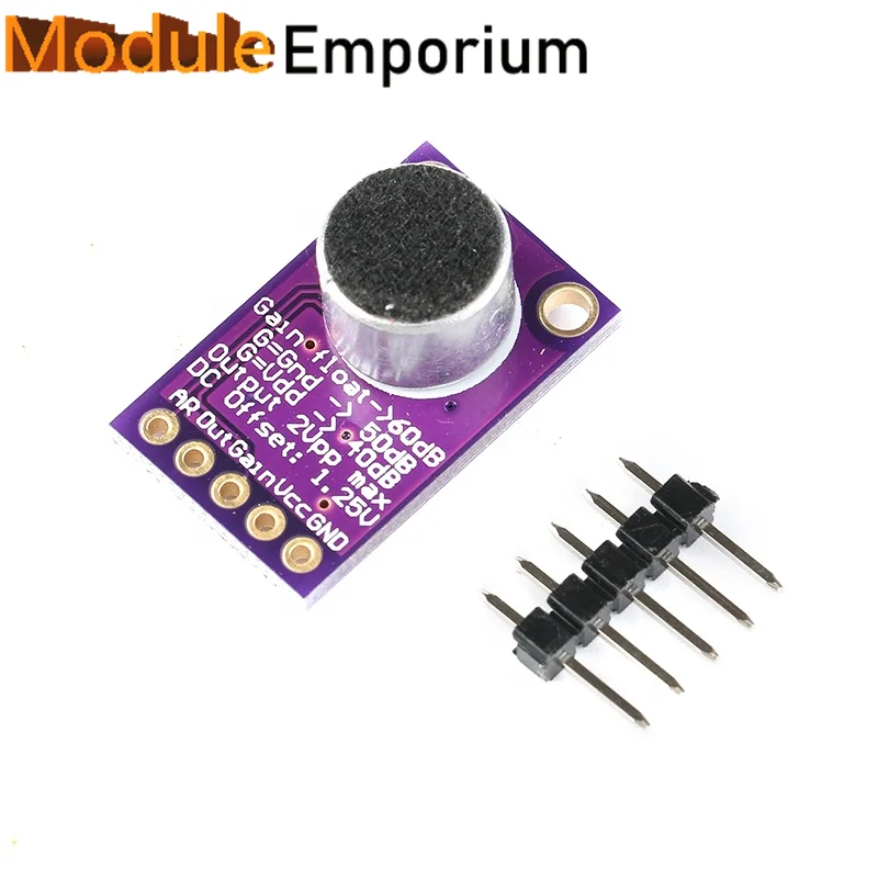 MAX9814, микрофон с автоматическим управлением усилением звука, Плата усилителя звука для Arduino