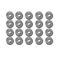 20pcs miniature sealed metal shielded metric radial ball bearing model mr52 zz 2x5x2 5mm
