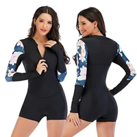 womens swimwear 2022 summer one piece long sleeved surf suit sunscreen womens swimsuit diving suit sexy swimsuit