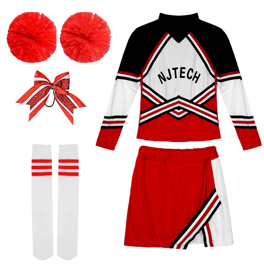Costumes For Girls 2022 Cheerleader Costume Adults Women Uniform Dancing Halloween Cosplay Costume High School Team Class